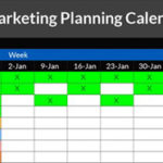 Marketing planning calendar